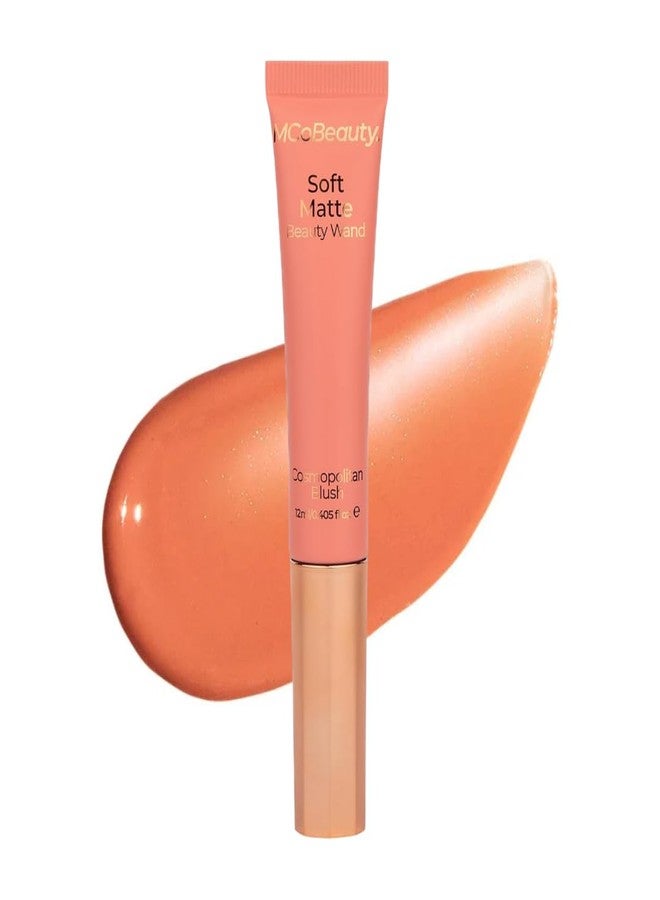 MCoBeauty - Soft Matte Beauty Wand Liquid Blush - Cosmopolitan - Buildable Cream Blush & Cheek Tint with Cushion Applicator - Long-Lasting & Blendable - All Skin Types - Vegan & Cruelty Free Makeup - Image 1